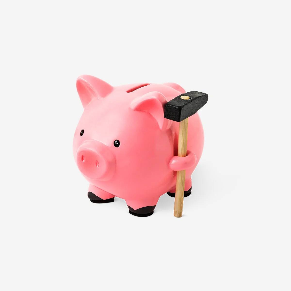 Pig Bank With Hammer