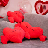 Cushion Heart Whand Recyld Polyester Red