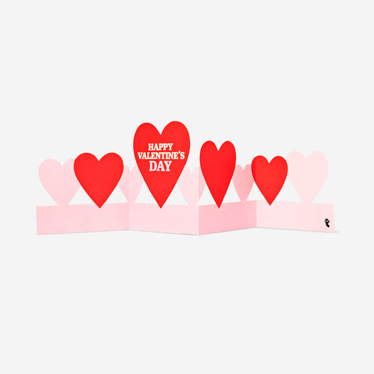 Card  Hearts Pop Up Valentines (In)