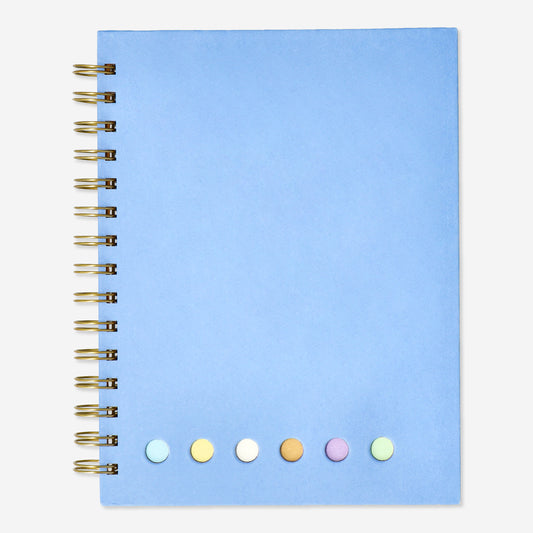 Notebook with Spiral,Sticky Tabs&Pen Blue