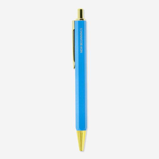 Pen Push Hexagon Shape Blue