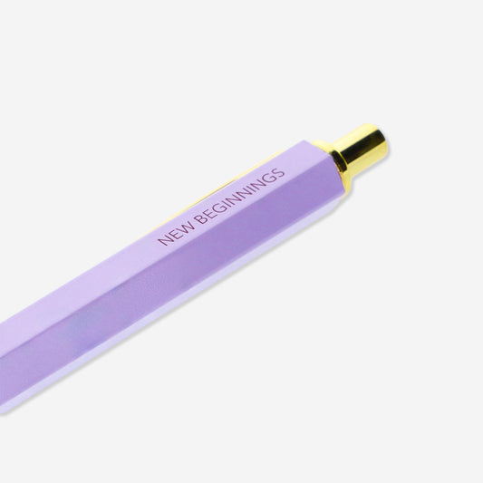 Pen Push Hexagon Shape Purple