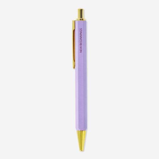 Pen Push Hexagon Shape Purple