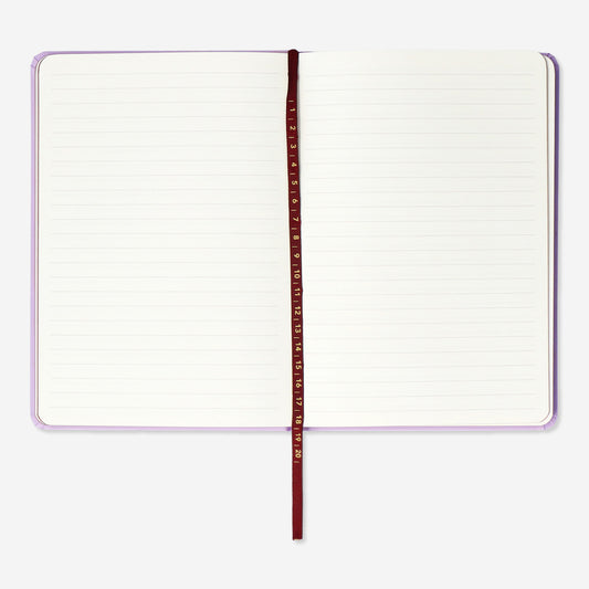 Notebook A5 Purple with Ruler Ribbon