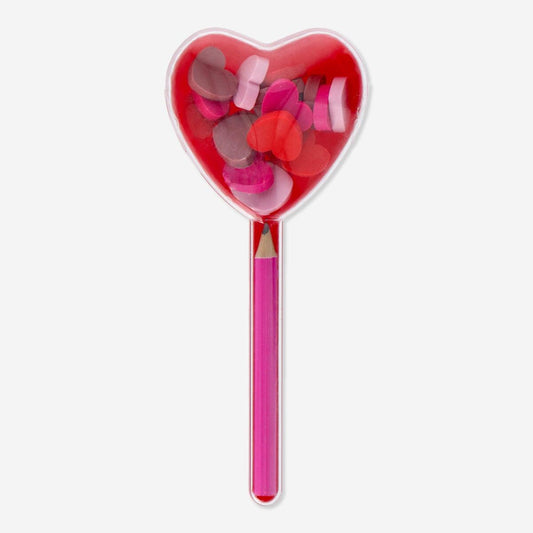 Pencil with Erasers In Heart Box