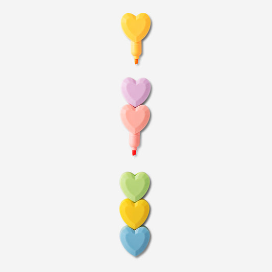 Highlighters Stackable Hearts