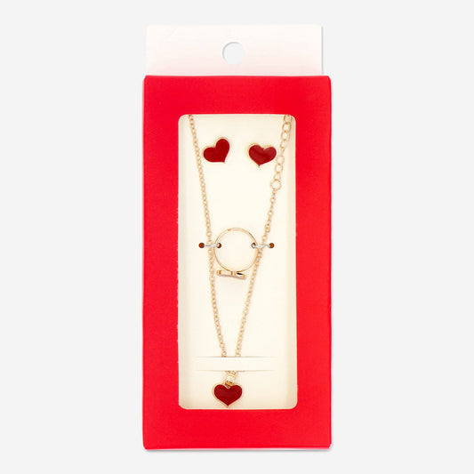 Jewelry Set Valentines 3Pcs Set New Box