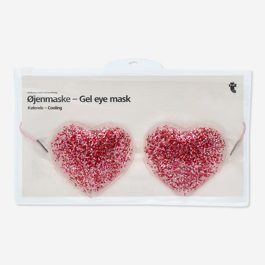 Cooling Eye Mask W Hearts With Glitter