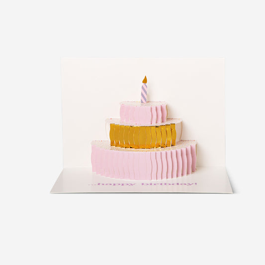 Card W Envelope Pop Up Cake (In)