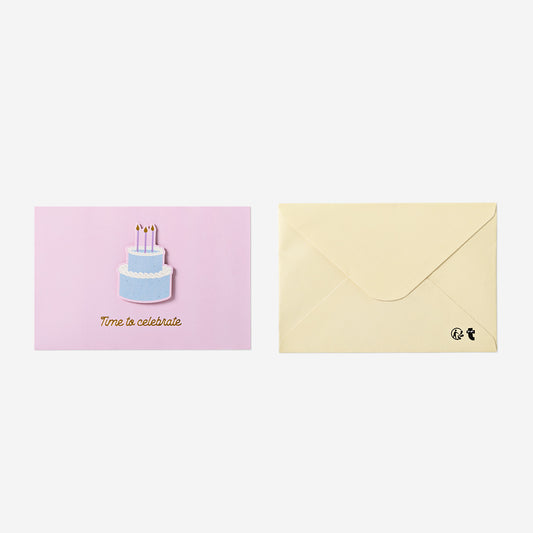 Card with Envelope Pop Up Cake&Balloon (In)