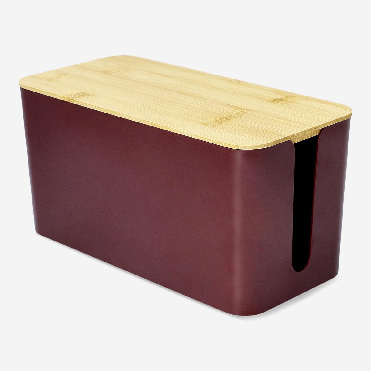 Cable Box Manager Ps + Bamboo Burgundy