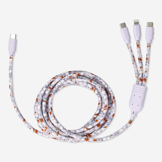 Charging Cable 300 Cm 3-In-1 Flower