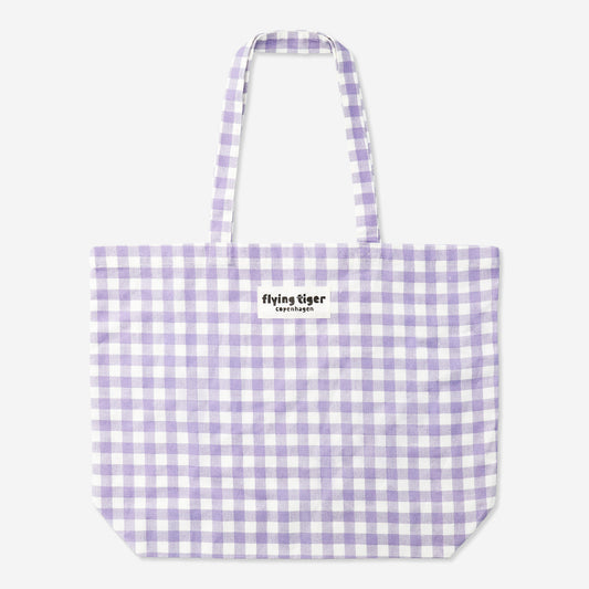 Tote Bag Big Blue W. White Stripes