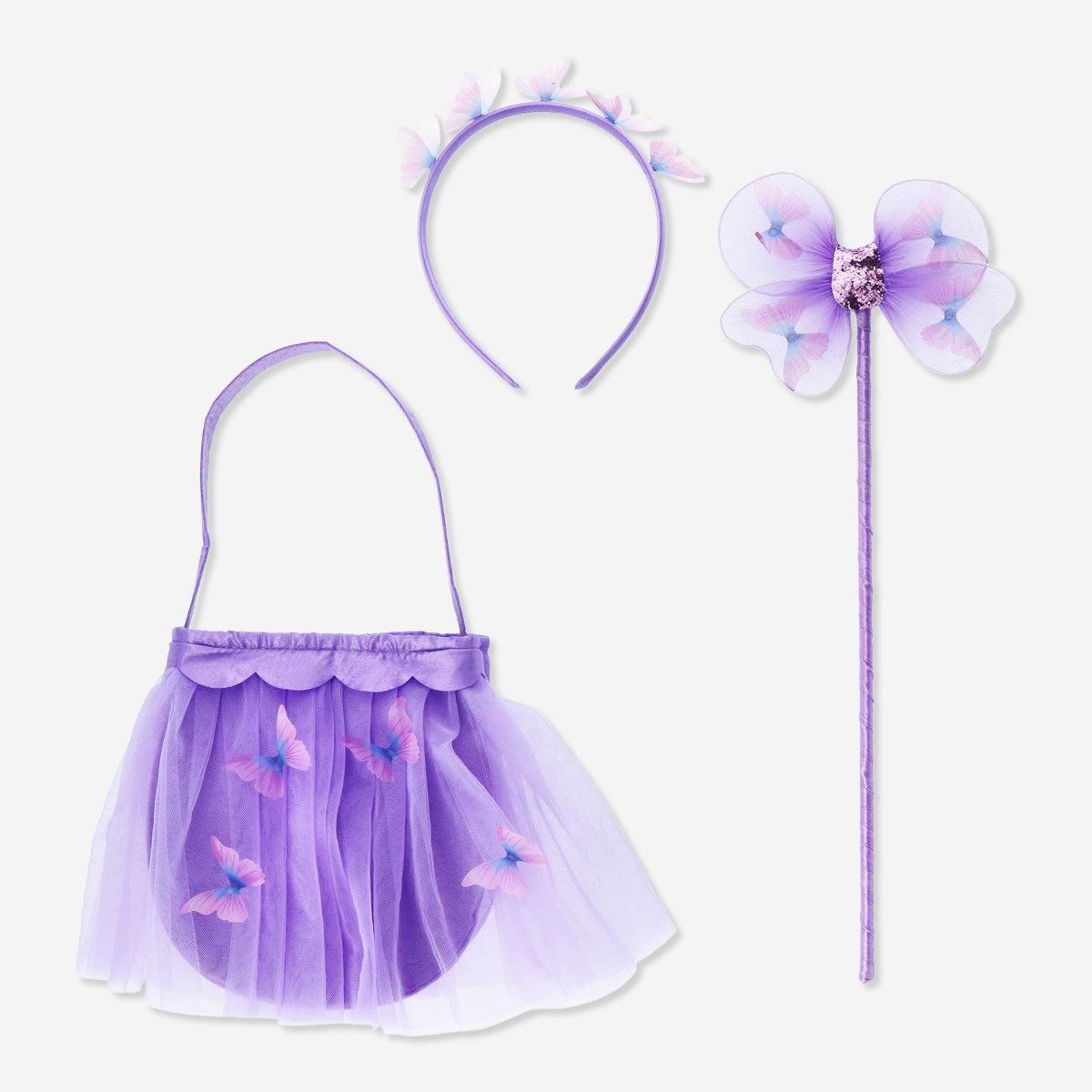 Dressup Set Headband,Wand&Bag Butterfly