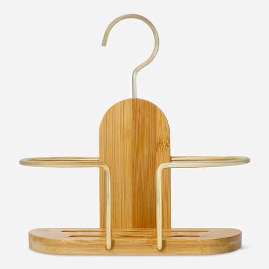 Shelf For Shower with Hanger Gold Bamboo