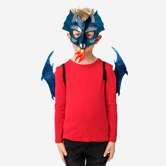 Dress Up Mask And Wings Dragon 4-8 Years