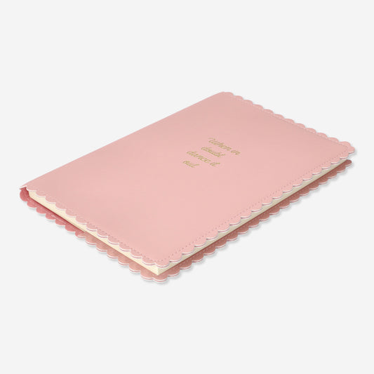 Notebook A5 W. Scallop Edge Pink