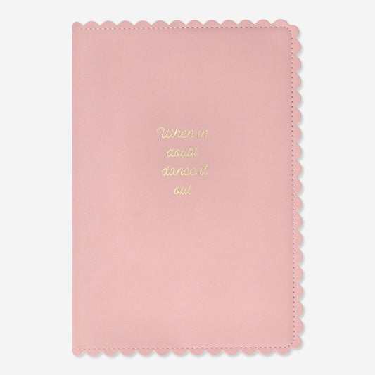 Notebook A5 W. Scallop Edge Pink