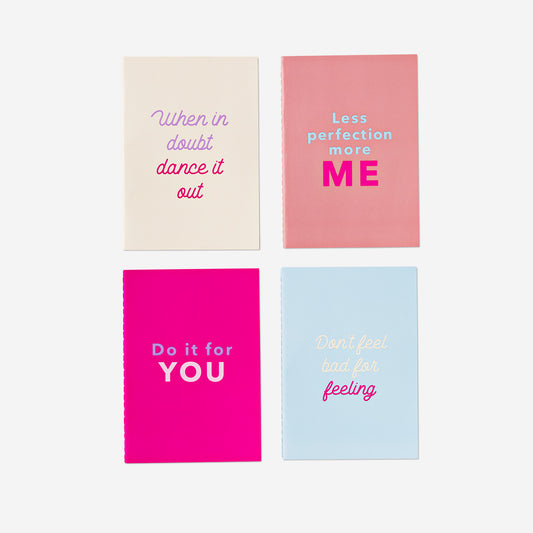 Notebook A6 W. Quotes 4 Pcs