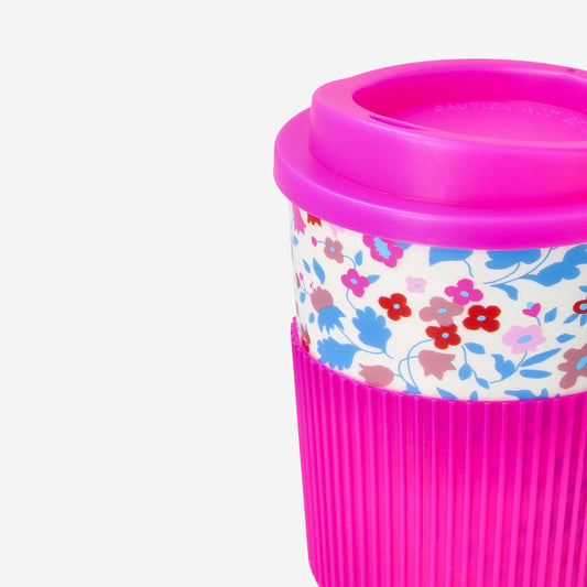 Mug To Go W Lid Flower Print 450Ml