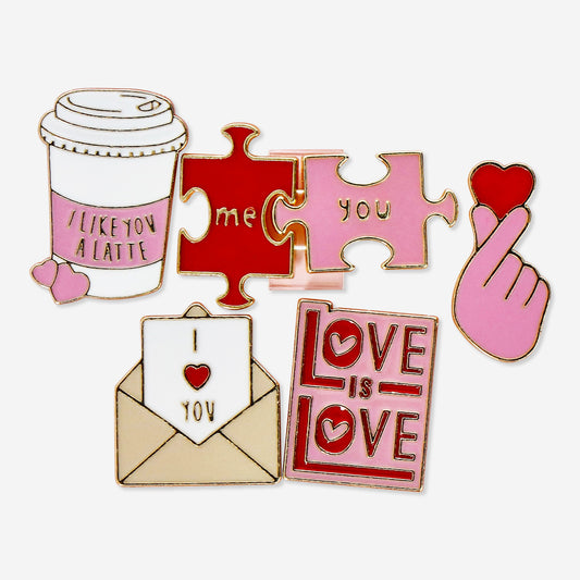 Pins For Love Gifting You+Me 6Pcs