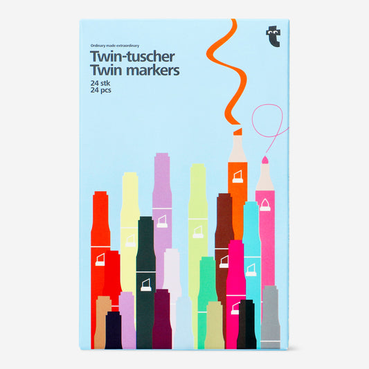 Markers Dual Tip 24 Pcs