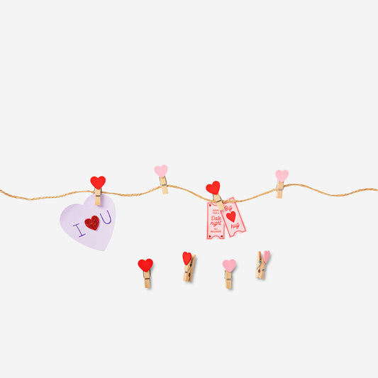 Mini Pegs With Hearts