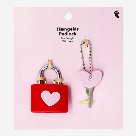 Padlock Heart Silicone Pink