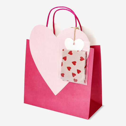 Gift Bag Heart 25 X 22 Cm