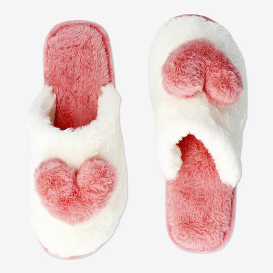 Slippers With Big Plush Heart 36/38