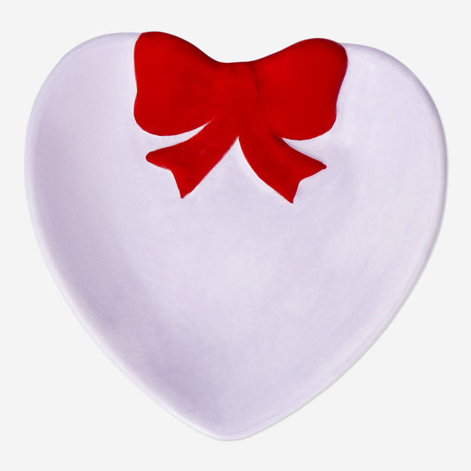 Tray For Jewelry Heart Shape With Bow