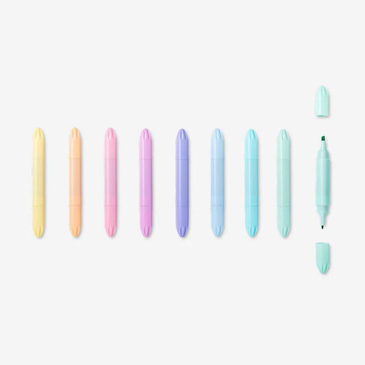 Highlighters Dual Tip 8 Pcs