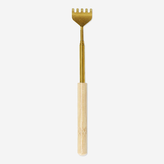 Back Scratcher Gold With Wooden Handle