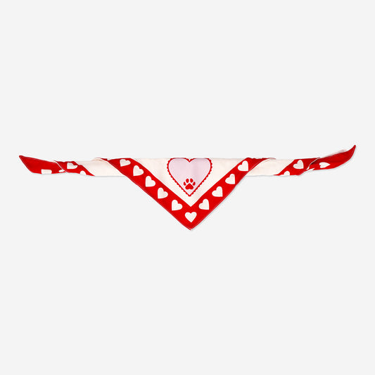 Dog Bandana Red White