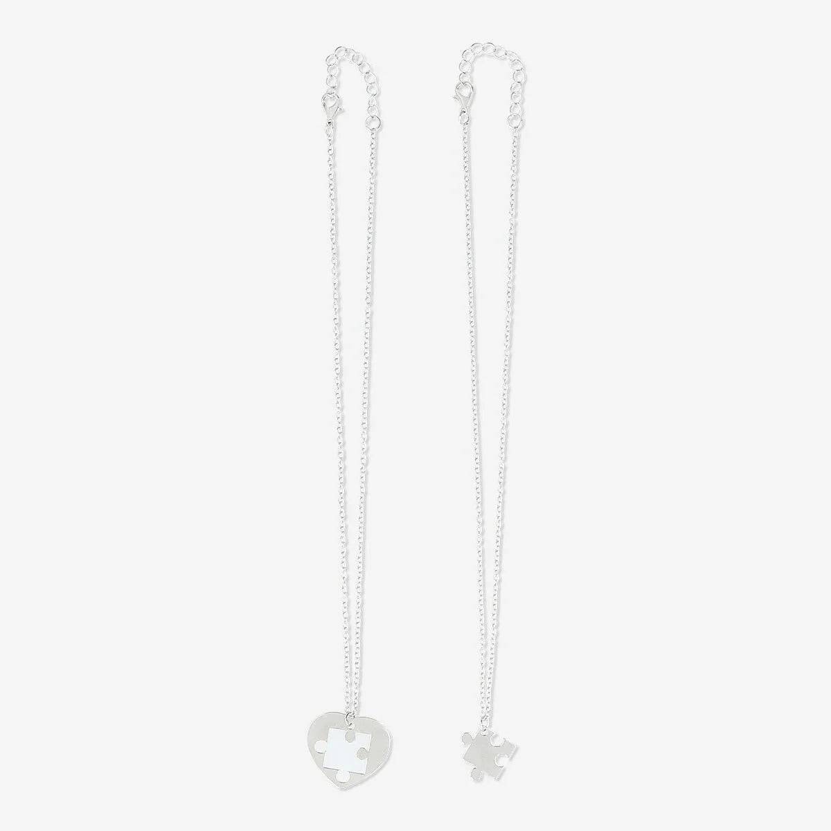 Necklace Bff Heart Puzzle 2Pc Set Split Card