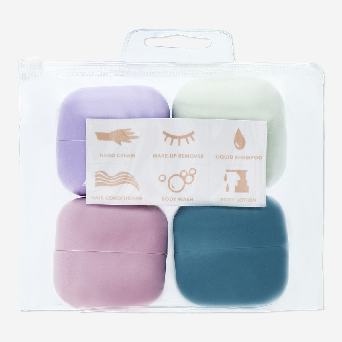 Containers For Travel 20Ml Square W Stickers 4Pcs – Flying Tiger Copenhagen