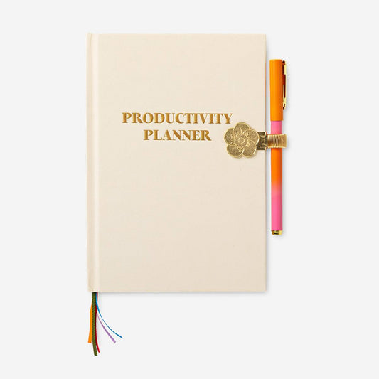 Pen Loop Flower Gold Metal
