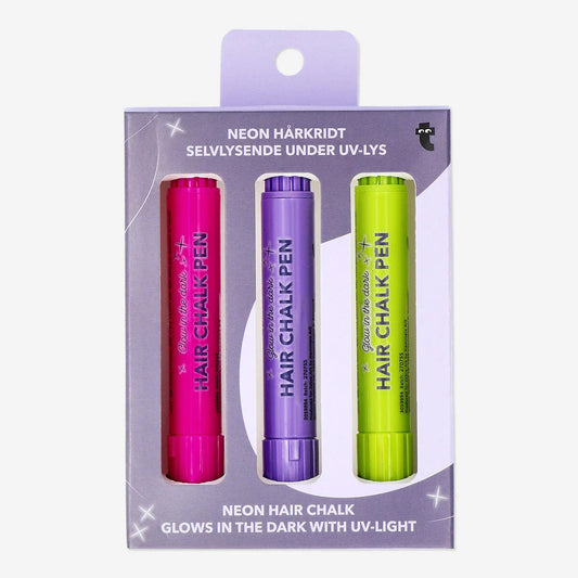 Hair Chalk Pens Glow In The Dark 3Pcs Set