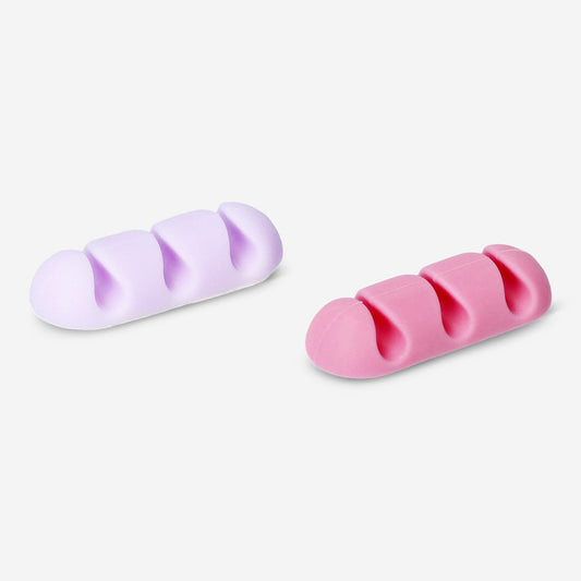 Cable Organizer Pink 2-Pack