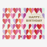 Card W Envelope Color Hearts