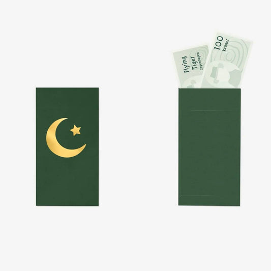 Card Pocket Aop Stars Green