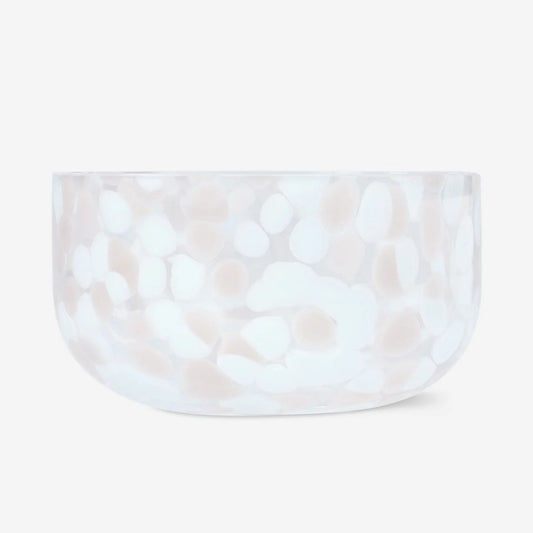 Bowl Glass Small Colored Dots Design