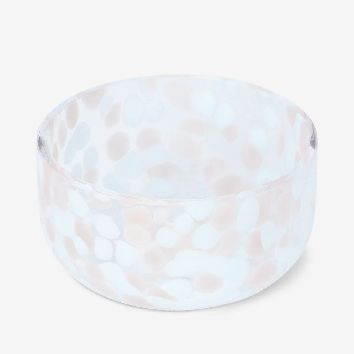 Bowl Glass Small Colored Dots Design