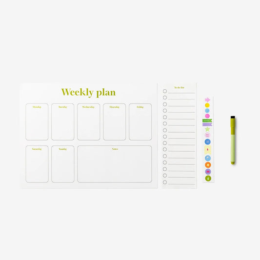 Planner Static Whiteboard Incl Marker En