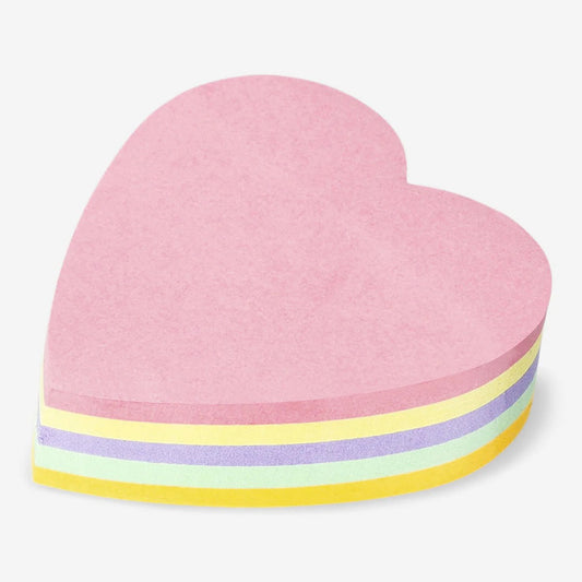 Sticky Notes Stack Heart Shaped