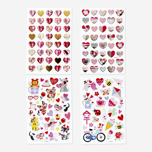 Puffy Stickers Valentines Day Assorted