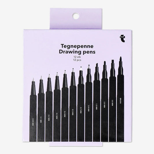 Drawing Pens & Calligraphy Pens In Box 12 Pcs