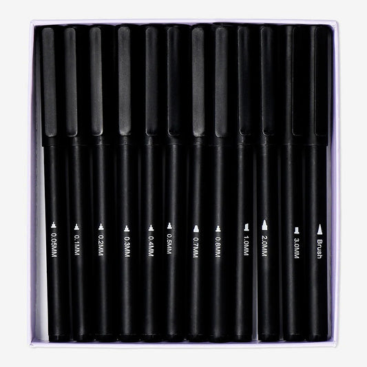 Drawing Pens & Calligraphy Pens In Box 12 Pcs