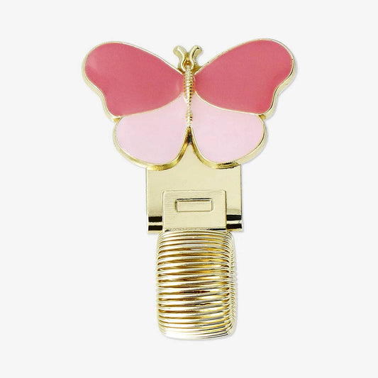 Pen Loop Pink Metal Butterfly (In)