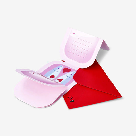 Card W Enevelope Sardins (In)